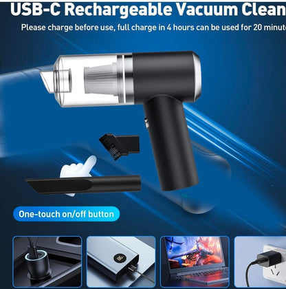 Wireless Handheld Vacuum Cleaner - 120W  USB Rechargeable